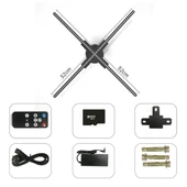 Hello Z7H 3D Hologram Fan - Holografik Video Görüntü Projektörü 52 Cm (Uzaktan Kumanda - Wifi - Telefon APP) thumbnail 4