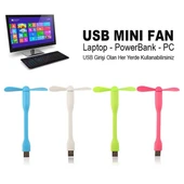 PowerMaster PM-20579 Taşınabilir Esnek USB Mini Fan Vantilatör (PowerBank - Laptop) thumbnail 3