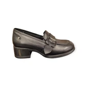 VENÜS 2555006K TOPUKLU TOKALI LOAFER DERİ KADIN AYAKKABI thumbnail 1