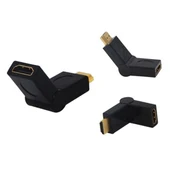 HDMI Erkek Dişi L Tip Ara Oynar Başlık - 1