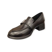 VENÜS 2555006K TOPUKLU TOKALI LOAFER DERİ KADIN AYAKKABI thumbnail 4