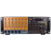 MAGICVOICE MV-1213 USB BT UK RMS100W MAX 800W 6 ZON+99DSP+4-16-70-100V TRAFOLU MIXER KÜP ANFİ thumbnail 2