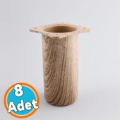 4 ADET Mobilya Kanepe Koltuk Baza Yükseltici Yükseltme Ayağı Ayakları Plastik Doğal Meşe Renk 15 cm thumbnail 7