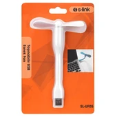 S-Link SL-UF05 Taşınabilir Esnek Beyaz USB Mini Fan thumbnail 3