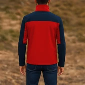 Su ve Rüzgar Geçirmez Softshell Mont - Lemigo - Kırmızı-Lacivert thumbnail 2