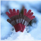 Garson beden Erkek Çocuk Eldiven Bordo - 8-12 yaş thumbnail 1