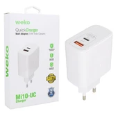 Weko WK-21446 S11-UC 25 Watt 3.0 Amper Type-C + USB Telefon Şarj Başlık Adaptörü thumbnail 1