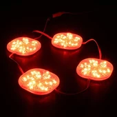 PowerMaster PM-14697 12 Volt 3 Watt Kırmızı Yanıp Sönen Çakar 6565-2835 Modül Led 65x65x12mm thumbnail 2