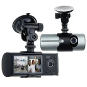 PowerMaster R300 GPS Destekli Çift Kameralı Araç İçi DashCam DVR Kamera Seti thumbnail 1