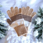 Garson beden Erkek Çocuk Eldiven Kahverengi - 8-12 yaş thumbnail 1