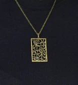 Doğal Taş Labradorit 3'lü Doğal Taşlı Antik Kadın Kolye euk45lbt thumbnail 3