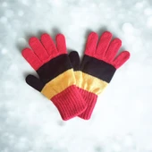 Garson Beden Erkek Çocuk Eldiven Sarı Kırmızı - 8-12 yaş thumbnail 2