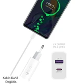 Powerway HW25 Usb 3.0 / Type-C 25W 3.0 A Hızlı Şarj Aleti Başlığı PD25W thumbnail 3