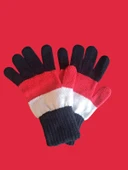 Garson Beden Erkek Çocuk Eldiven Siyah Kırmızı  8-12 yaş thumbnail 3