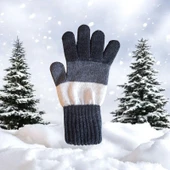 Garson Beden Erkek Çocuk Eldiven Lacivert Beyaz - 8-12 yaş thumbnail 2