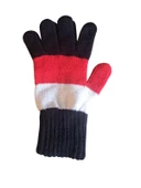 Garson Beden Erkek Çocuk Eldiven Siyah Kırmızı  8-12 yaş thumbnail 5