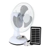 PowerMaster PM-22009 3 Kademeli Şarjlı - Solarlı Fan Vantilatör Ampul - Ledli - Powerbank thumbnail 3