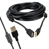 Powermaster PM-11955 Usb 2.0 Siyah Chipset 10 Metre Usb Uzatma Kablosu thumbnail 2