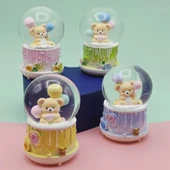 Büyük Boy Püskürtmeli Ayıcık Kar Küresi 1 Adet - 1