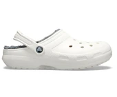 Crocs Classic Lined Clog Unisex Beyaz İçi Yünlü Günlük Terlik 203591-1OM thumbnail 1