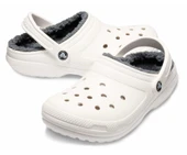Crocs Classic Lined Clog Unisex Beyaz İçi Yünlü Günlük Terlik 203591-1OM thumbnail 2