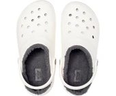 Crocs Classic Lined Clog Unisex Beyaz İçi Yünlü Günlük Terlik 203591-1OM thumbnail 3
