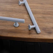 Mobilya Çekmece Mutfak Dolabı Dolap Kulpları Kulbu Kulpu  Beyaz Metal Kulp 224 mm - 22.4 cm thumbnail 3