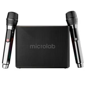 Microlab M60 Vega 100W RGB 2 Adet Kablosuz Mikrofonlu Bluetooth Karaoke Hoparlör (15.000mAh Batarya) thumbnail 1