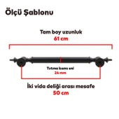 Sürgülü Kapı Çekme Kolu Tutma Kulpu Kulbu Çelik Dış Kapı Tutamağı Kol Mat Siyah 50 Cm thumbnail 2