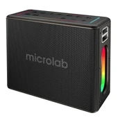 Microlab M60 Vega 100W RGB 2 Adet Kablosuz Mikrofonlu Bluetooth Karaoke Hoparlör (15.000mAh Batarya) thumbnail 2