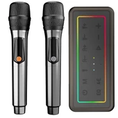 Microlab M60 Vega 100W RGB 2 Adet Kablosuz Mikrofonlu Bluetooth Karaoke Hoparlör (15.000mAh Batarya) thumbnail 3