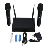 König K-700 E-E Profesyonel 663-694Mhz 2 El 2 Kanal Uhf 2x50 Kablosuz Telsiz Mikrofon thumbnail 2