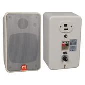 MagicVoice MV-21 10 CM 40 Watt Komütatörlü Hat Trafolu Beyaz Sütun Hoparlör (2'li Takım) - 1
