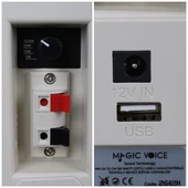 MagicVoice MV-24 13 CM 50 Watt Komütatörlü Hat Trafolu Krem Beyaz Sütun Hoparlör (2'li Takım) - 3