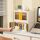 Sunup SN-25883 72L Katlanabilir Plastik Saklama Kutusu Renkli Kapaklı Tekerlekli 40x64x37cm thumbnail 5