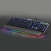 Rush Cobalt RK991 Mavi Switch Rgb Manyetik Bileklikli Rgb Makrolu Mekanik Oyuncu Klavyesi thumbnail 1