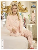 Aydoğan Kadın Bisiklet Yaka TERMAL Pijama Takımı 240673P- 1 Adet  L Pudra thumbnail 2