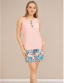 Baha Perfect Club Kadın İp Askılı Şortlu  Pijama Takımı 4368 - 1 Adet  XL Pembe thumbnail 1