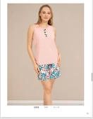 Baha Perfect Club Kadın İp Askılı Şortlu  Pijama Takımı 4368 - 1 Adet  XL Pembe thumbnail 2