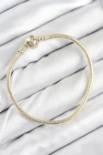 HEYF Pirinç Charm Topcuk Model Gold Renk Kadın Bileklik thumbnail 1