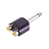 Powermaster PM-4210 6.3 Mono Erkek-2 Rca Dişi Çevirici Jack - 1