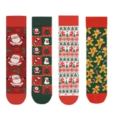 Goma Goma Socks Noel ve Kış Figürleri Temalı Karışık 4’lü Yılbaşı Çorap Seti thumbnail 1