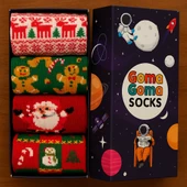 Goma Goma Socks Noel ve Kış Figürleri Temalı Karışık 4’lü Yılbaşı Çorap Seti thumbnail 2