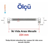 Talas Soft Füme 224 mm Tırtıklı Metal Kulp Kapak Kulpu Dayanıklı Kulpları Mobilya Çekmece Dolap thumbnail 4