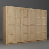 Lucas 6 Kapaklı, 12 Raf Bölmeli, Askılıklı Geniş Elbise Dolabı, Gardırop, Safir Meşe 190*270 - 6