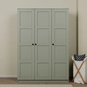 Lucas 3 Kapılı Yüklük, Yorgan, Yastık Dolabı - Yeşil - 1