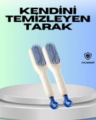 Kendini Temizleyen Ergonomik Saç Tarağı – ABS Gövde, Silikon Diş thumbnail 1