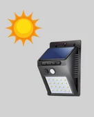 Güneş Enerjili 20 LED Hareket Sensörlü Lamba – IP65 Su Geçirmez Dış Mekan Aydınlatma thumbnail 5