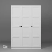 Lucas 3 Kapılı Yüklük, Yorgan, Yastık Dolabı - Mat Beyaz - 6