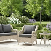 Ayaz 7 Kişilik Rattan Bahçe Oturma Grubu – 3+1+1 Koltuk, Cam Masa Ve 2 Puf Hediyeli thumbnail 2